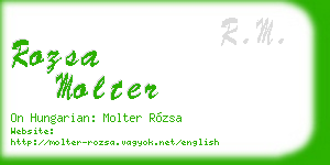 rozsa molter business card